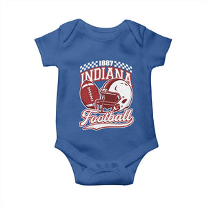 Indiana Pride Football Lover Baby Onesie Retro IN for Sport Fans TS02 Royal Blue Print Your Wear