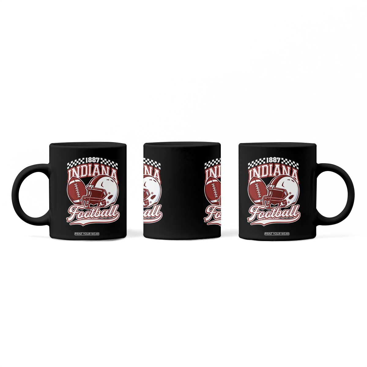Indiana Pride Football Lover Coffee Mug Retro IN for Sport Fans TS02 Print Your Wear