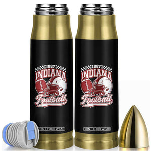 Indiana Pride Football Lover Bullet Tumbler Retro IN for Sport Fans TS02 Black Print Your Wear