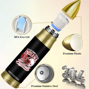 Indiana Pride Football Lover Bullet Tumbler Retro IN for Sport Fans TS02 Print Your Wear