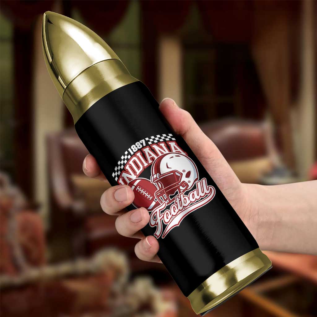 Indiana Pride Football Lover Bullet Tumbler Retro IN for Sport Fans TS02 Print Your Wear