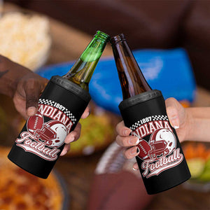 Indiana Pride Football Lover 4 in 1 Can Cooler Tumbler Retro IN for Sport Fans TS02 Print Your Wear