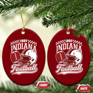 Indiana Pride Football Lover Ceramic Ornament Retro IN for Sport Fans TS02 Print Your Wear