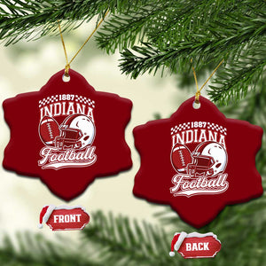 Indiana Pride Football Lover Ceramic Ornament Retro IN for Sport Fans TS02 Print Your Wear