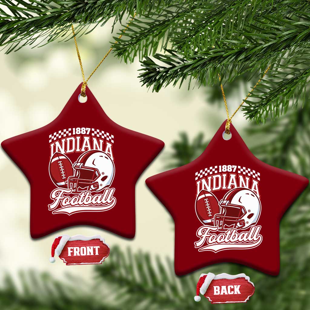 Indiana Pride Football Lover Ceramic Ornament Retro IN for Sport Fans TS02 Print Your Wear
