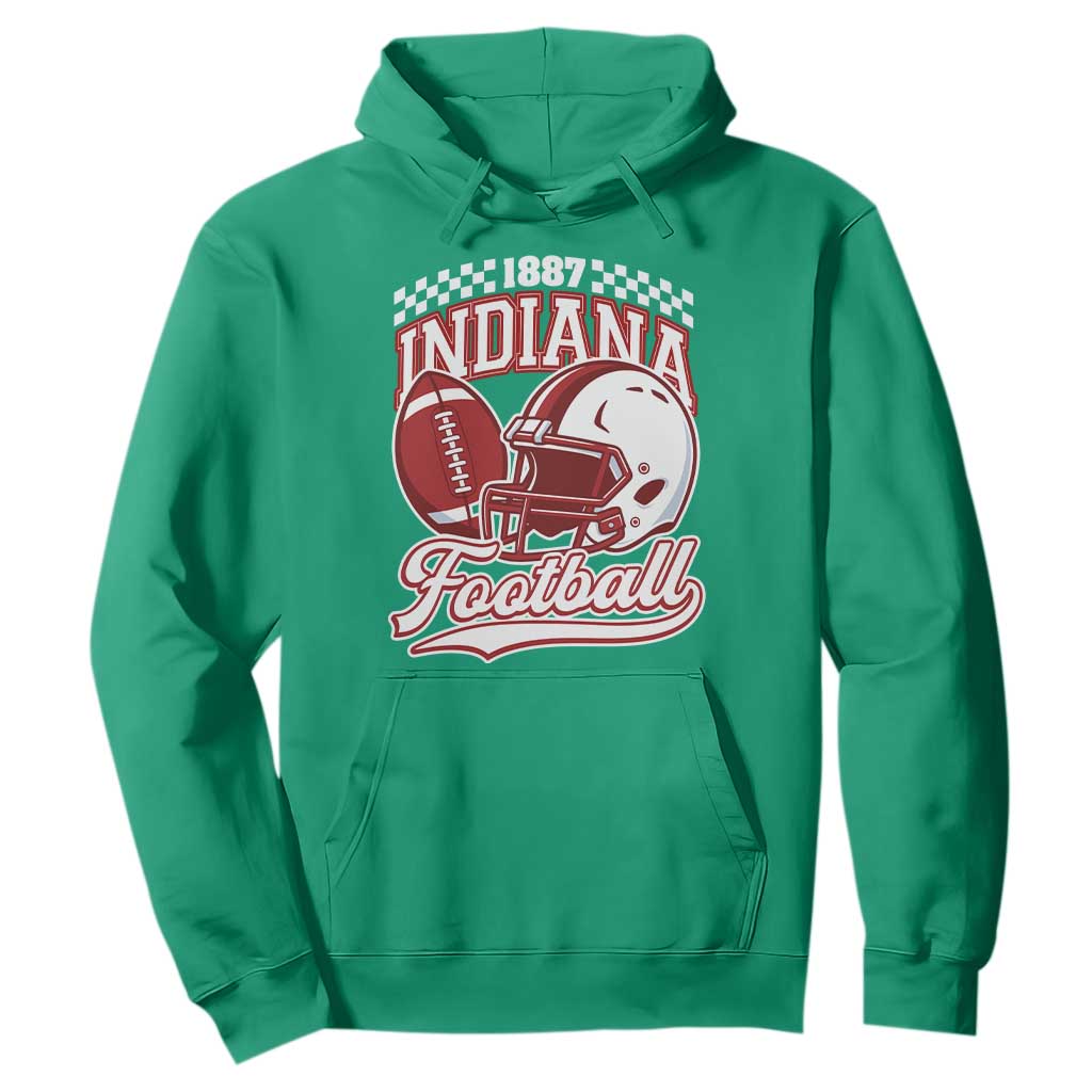 Indiana Pride Football Lover Hoodie Retro IN for Sport Fans TS02 Irish Green Print Your Wear