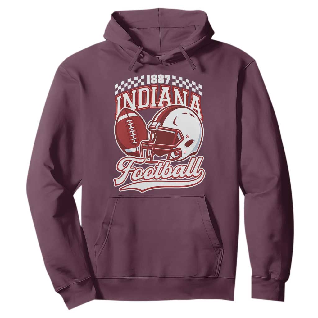 Indiana Pride Football Lover Hoodie Retro IN for Sport Fans TS02 Maroon Print Your Wear