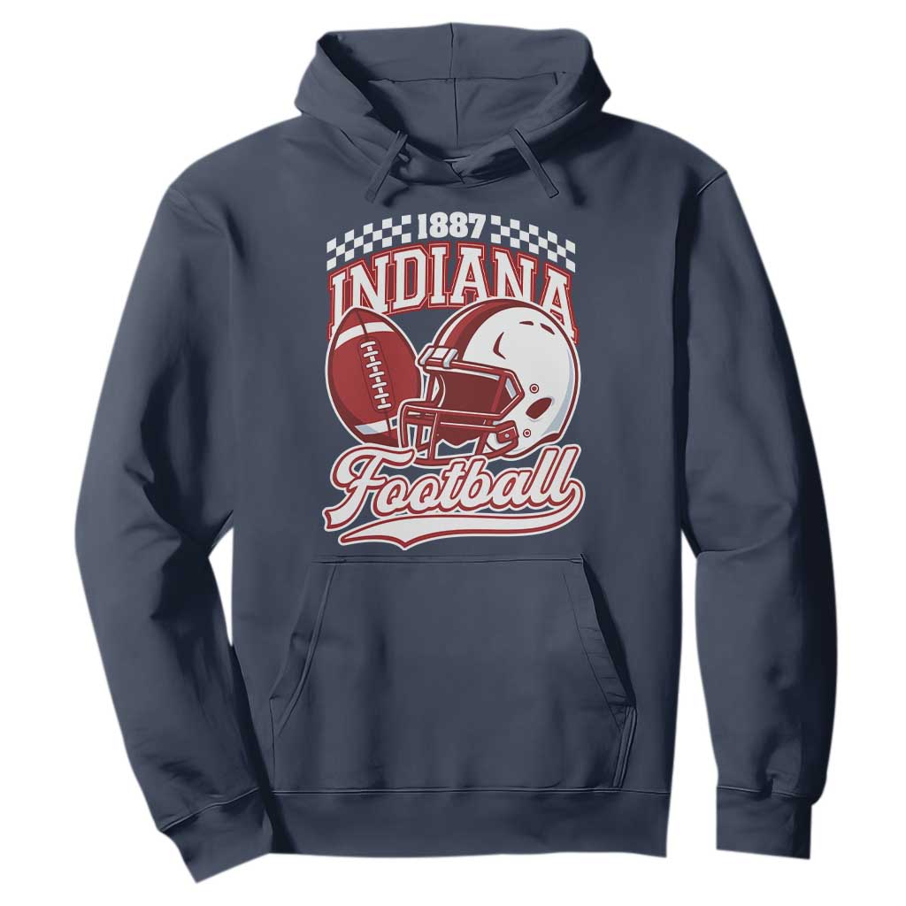 Indiana Pride Football Lover Hoodie Retro IN for Sport Fans TS02 Navy Print Your Wear