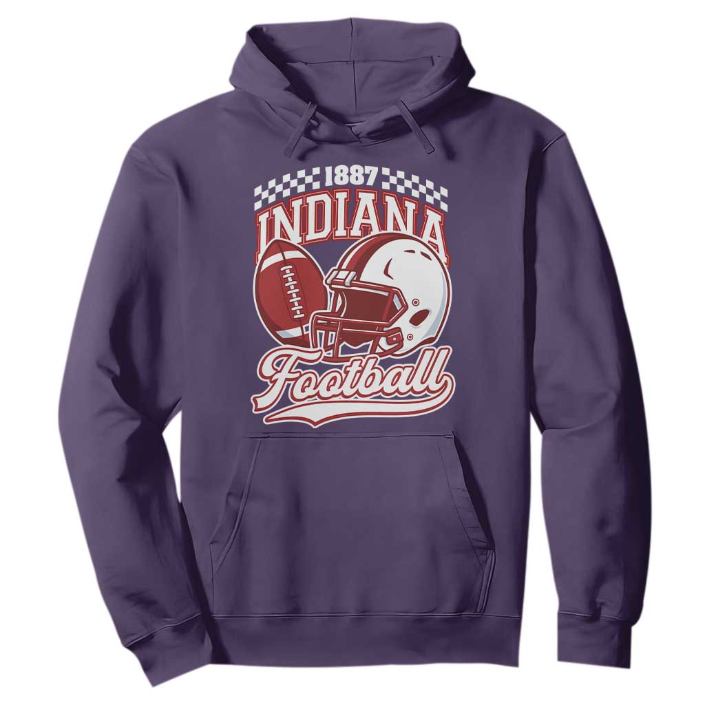 Indiana Pride Football Lover Hoodie Retro IN for Sport Fans TS02 Purple Print Your Wear