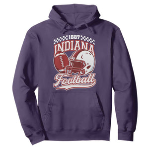 Indiana Pride Football Lover Hoodie Retro IN for Sport Fans TS02 Purple Print Your Wear