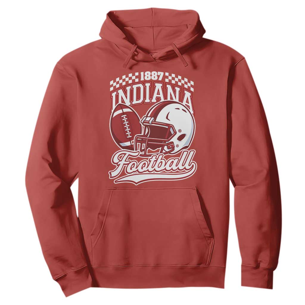 Indiana Pride Football Lover Hoodie Retro IN for Sport Fans TS02 Red Print Your Wear