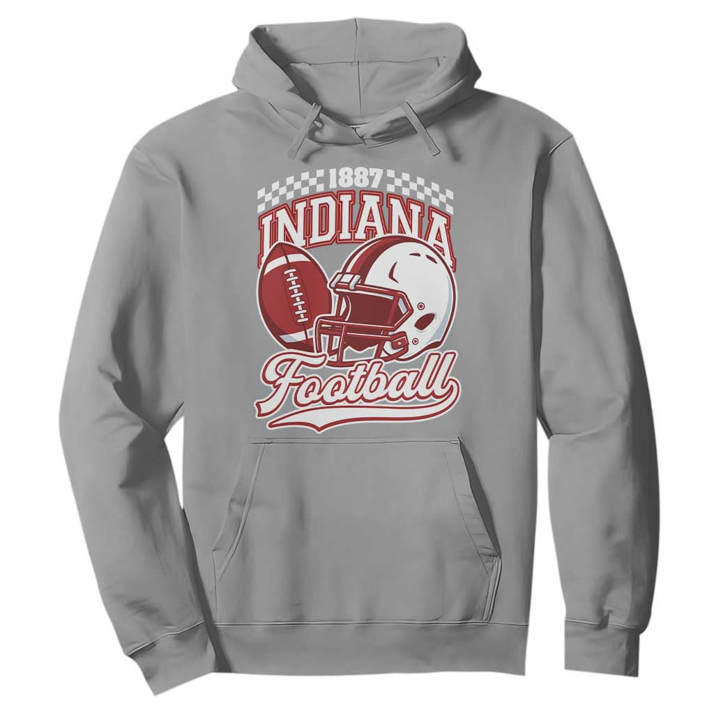 Indiana Pride Football Lover Hoodie Retro IN for Sport Fans TS02 Sport Gray Print Your Wear