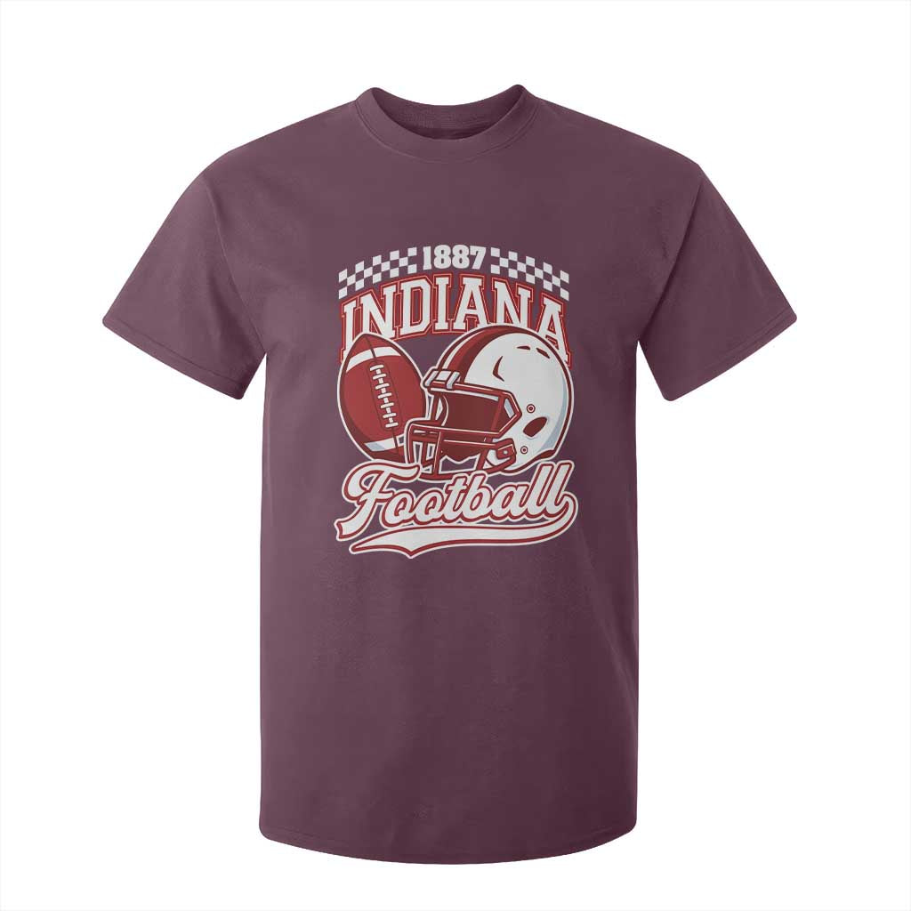 Indiana Pride Football Lover T Shirt For Kid Retro IN for Sport Fans TS02 Maroon Print Your Wear