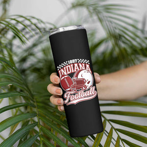 Indiana Pride Football Lover Skinny Tumbler Retro IN for Sport Fans TS02 Print Your Wear