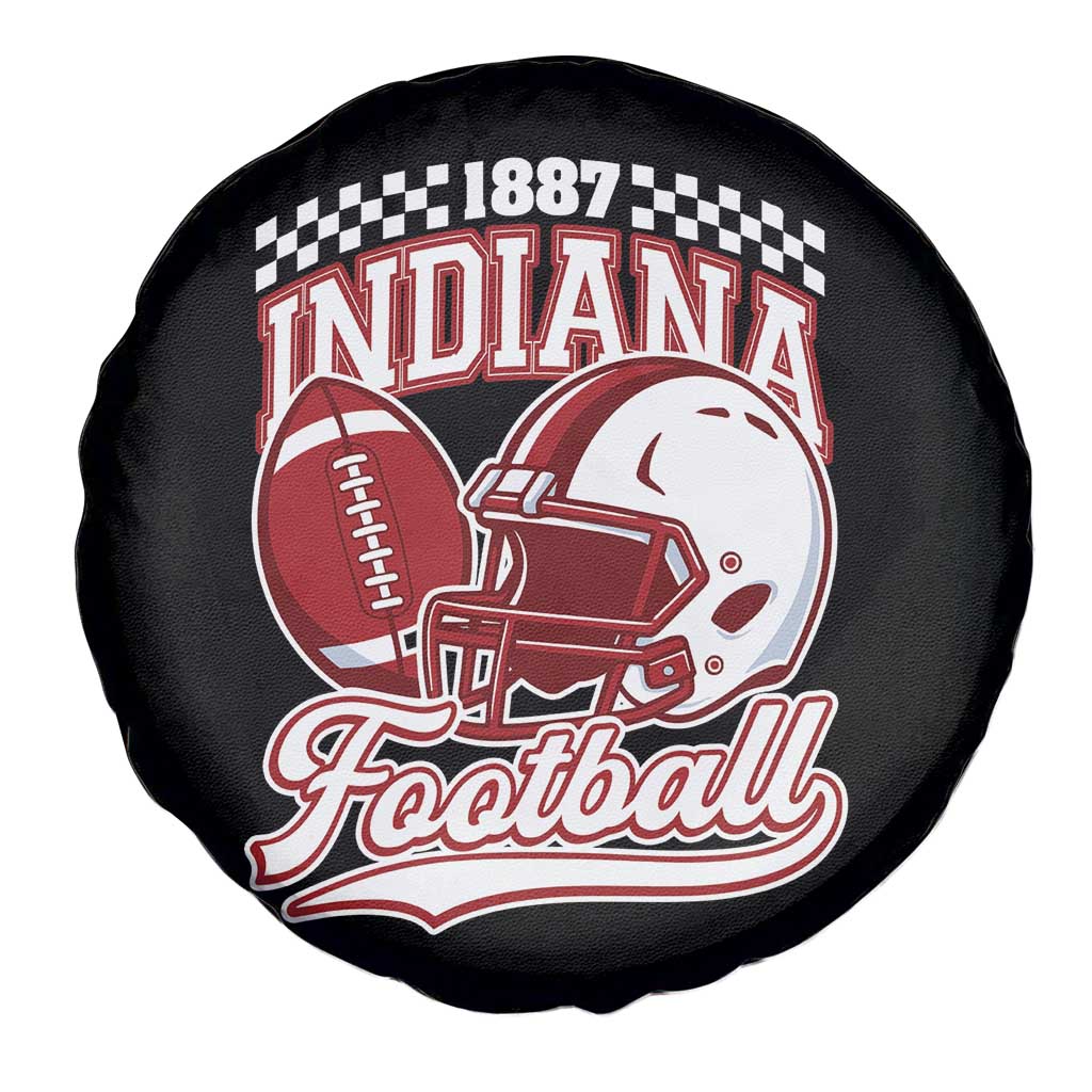 Indiana Pride Football Lover Spare Tire Cover Retro IN for Sport Fans TS02 Print Your Wear
