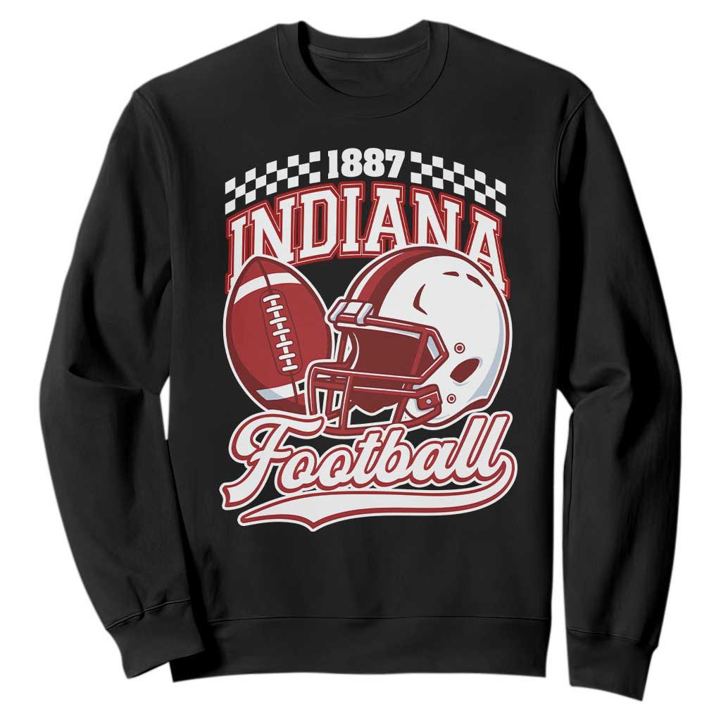 Indiana Pride Football Lover Sweatshirt Retro IN for Sport Fans TS02 Black Print Your Wear