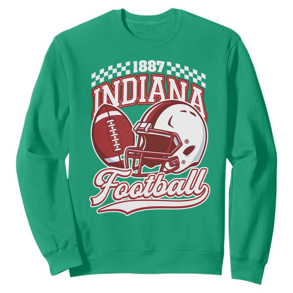 Indiana Pride Football Lover Sweatshirt Retro IN for Sport Fans TS02 Irish Green Print Your Wear