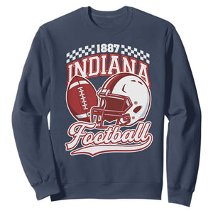 Indiana Pride Football Lover Sweatshirt Retro IN for Sport Fans TS02 Navy Print Your Wear
