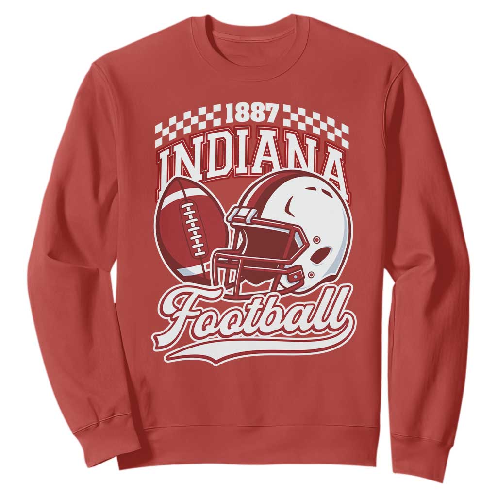 Indiana Pride Football Lover Sweatshirt Retro IN for Sport Fans TS02 Red Print Your Wear