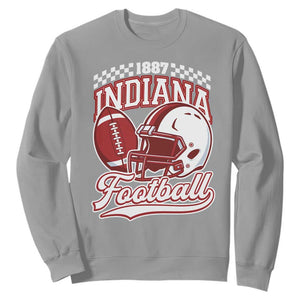 Indiana Pride Football Lover Sweatshirt Retro IN for Sport Fans TS02 Sport Gray Print Your Wear