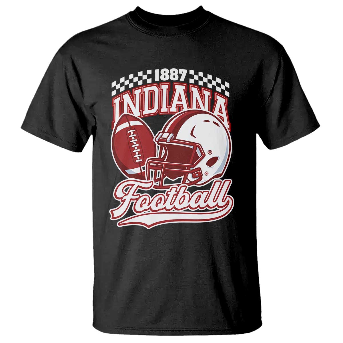 Indiana Pride Football Lover T Shirt Retro IN for Sport Fans TS02 Black Print Your Wear