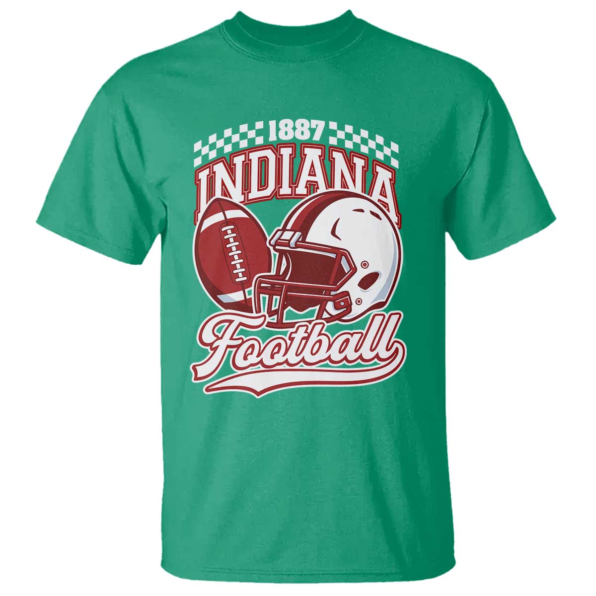 Indiana Pride Football Lover T Shirt Retro IN for Sport Fans TS02 Irish Green Print Your Wear