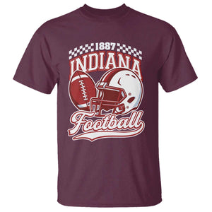 Indiana Pride Football Lover T Shirt Retro IN for Sport Fans TS02 Maroon Print Your Wear