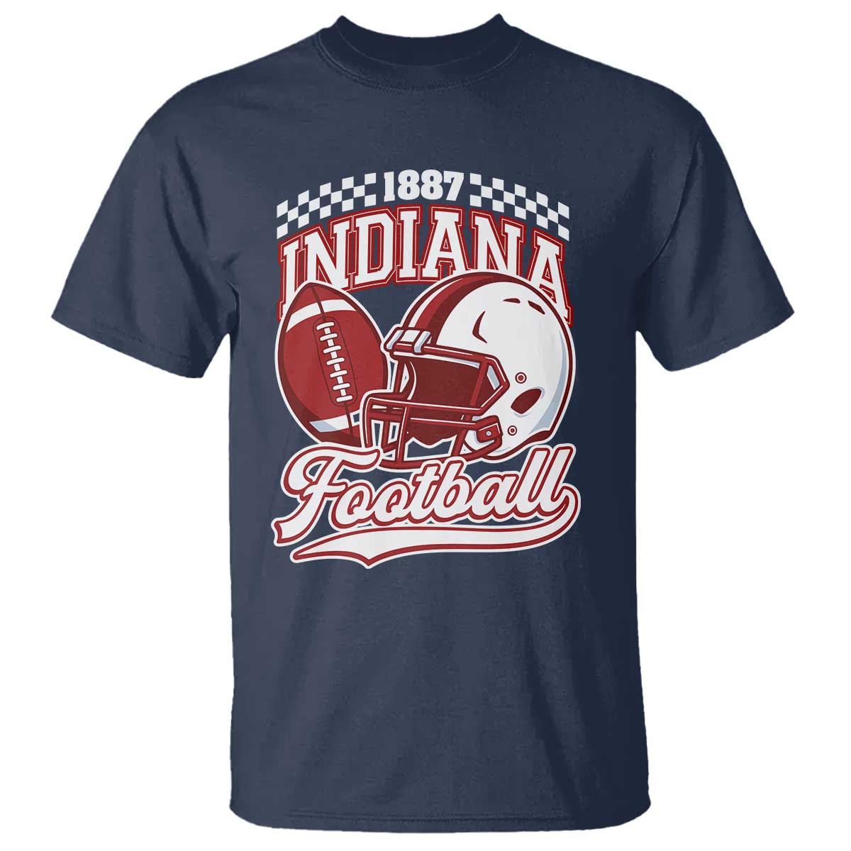 Indiana Pride Football Lover T Shirt Retro IN for Sport Fans TS02 Navy Print Your Wear