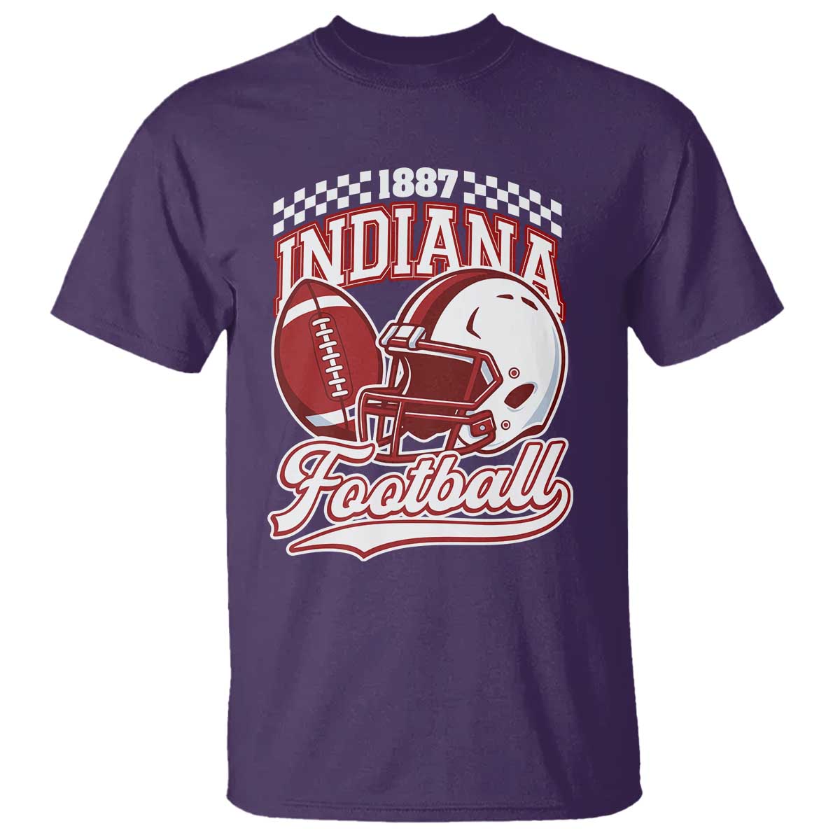 Indiana Pride Football Lover T Shirt Retro IN for Sport Fans TS02 Purple Print Your Wear