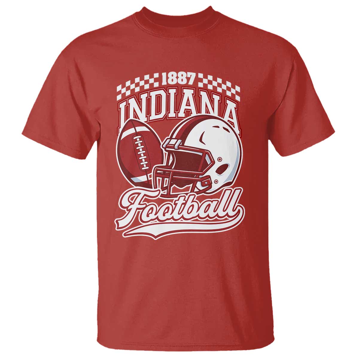 Indiana Pride Football Lover T Shirt Retro IN for Sport Fans TS02 Red Print Your Wear