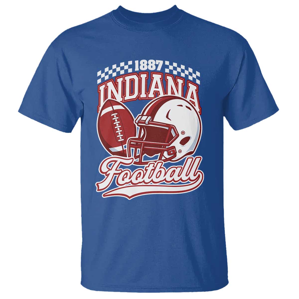 Indiana Pride Football Lover T Shirt Retro IN for Sport Fans TS02 Royal Blue Print Your Wear
