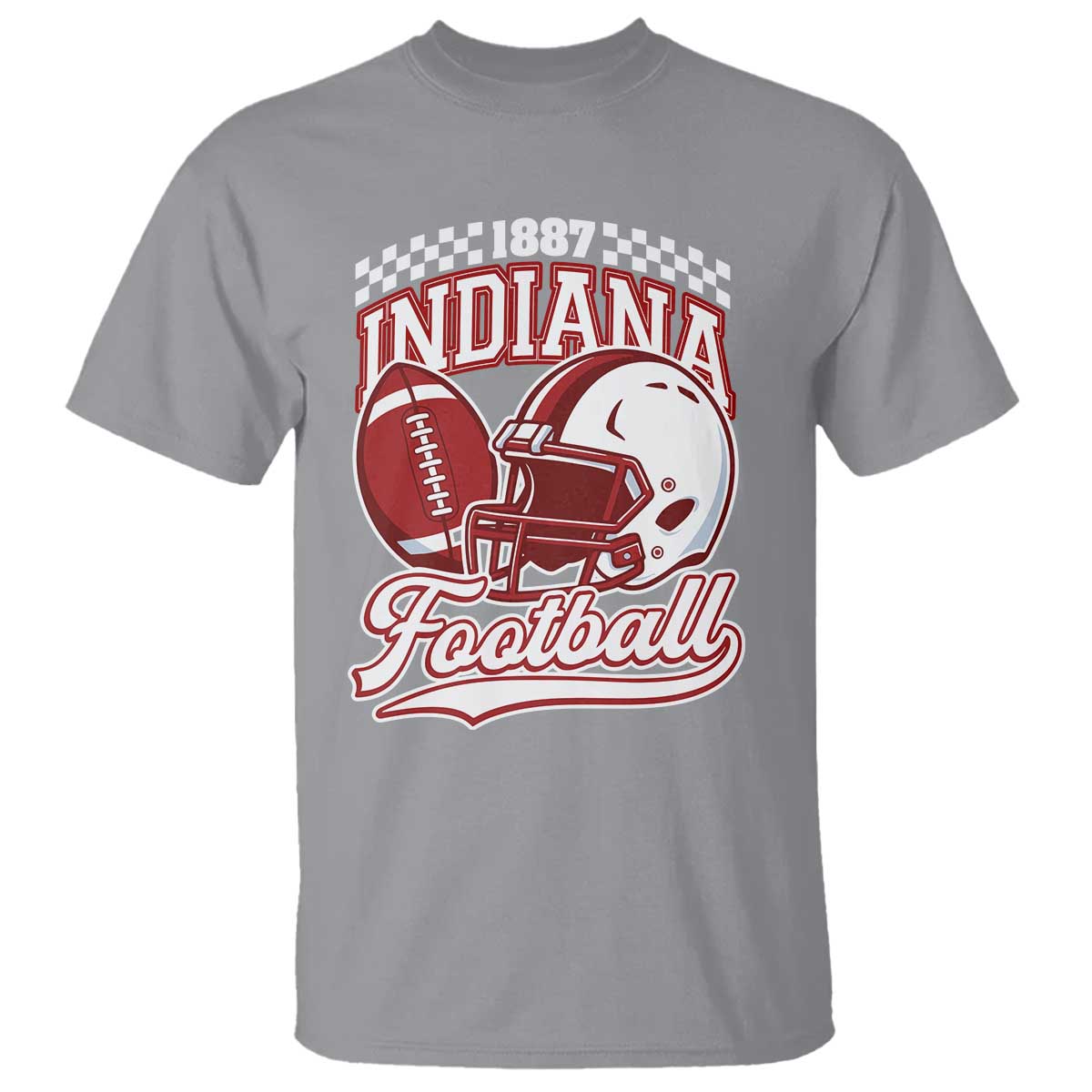 Indiana Pride Football Lover T Shirt Retro IN for Sport Fans TS02 Sport Gray Print Your Wear