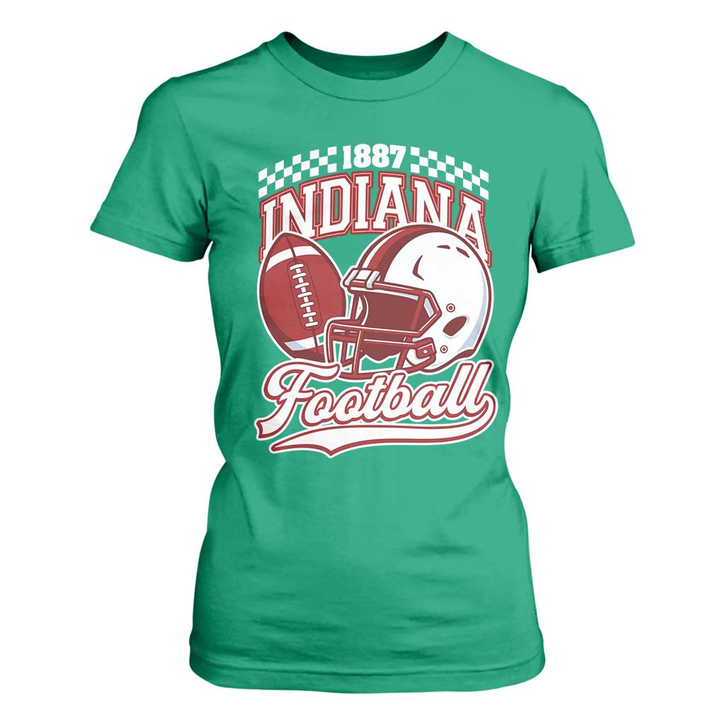 Indiana Pride Football Lover T Shirt For Women Retro IN for Sport Fans TS02 Irish Green Print Your Wear