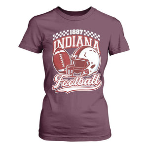 Indiana Pride Football Lover T Shirt For Women Retro IN for Sport Fans TS02 Maroon Print Your Wear