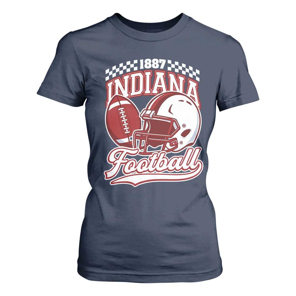 Indiana Pride Football Lover T Shirt For Women Retro IN for Sport Fans TS02 Navy Print Your Wear