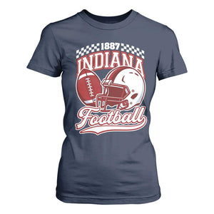 Indiana Pride Football Lover T Shirt For Women Retro IN for Sport Fans TS02 Navy Print Your Wear
