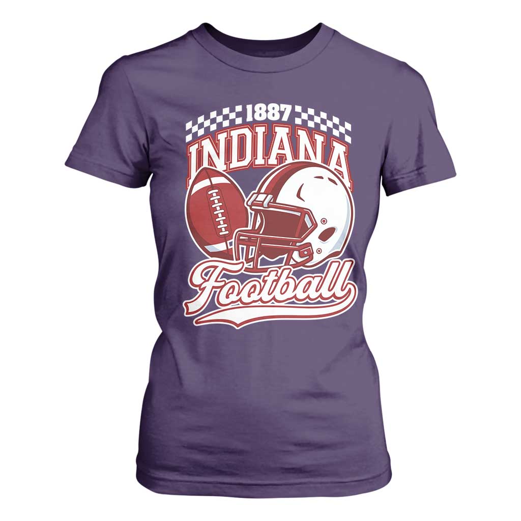 Indiana Pride Football Lover T Shirt For Women Retro IN for Sport Fans TS02 Purple Print Your Wear