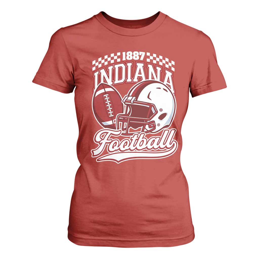 Indiana Pride Football Lover T Shirt For Women Retro IN for Sport Fans TS02 Red Print Your Wear