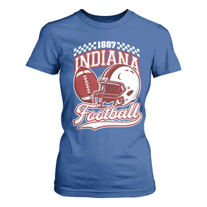 Indiana Pride Football Lover T Shirt For Women Retro IN for Sport Fans TS02 Royal Blue Print Your Wear