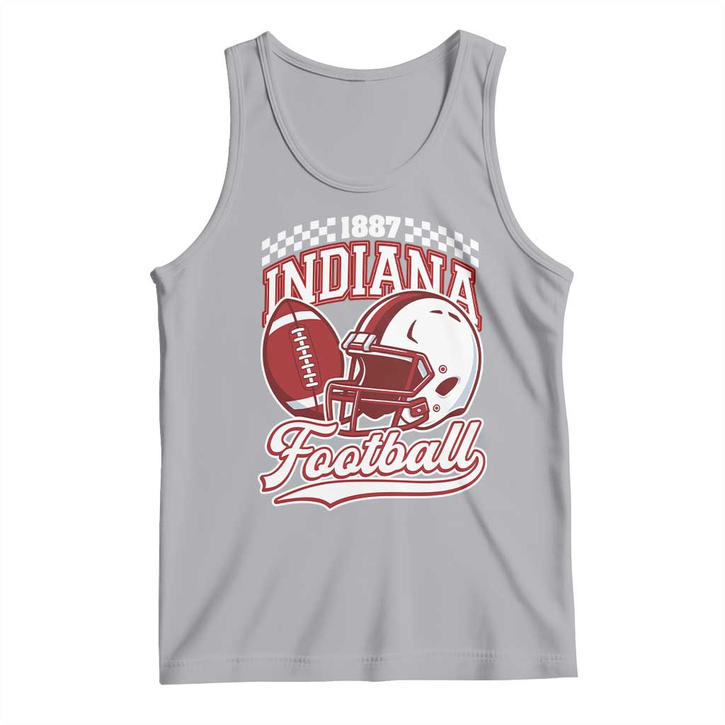Indiana Pride Football Lover Tank Top Retro IN for Sport Fans TS02 Athletic Heather Print Your Wear