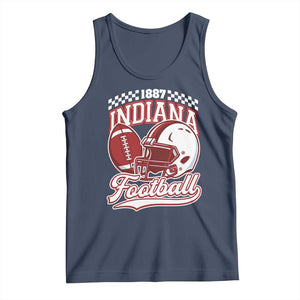 Indiana Pride Football Lover Tank Top Retro IN for Sport Fans TS02 Navy Print Your Wear
