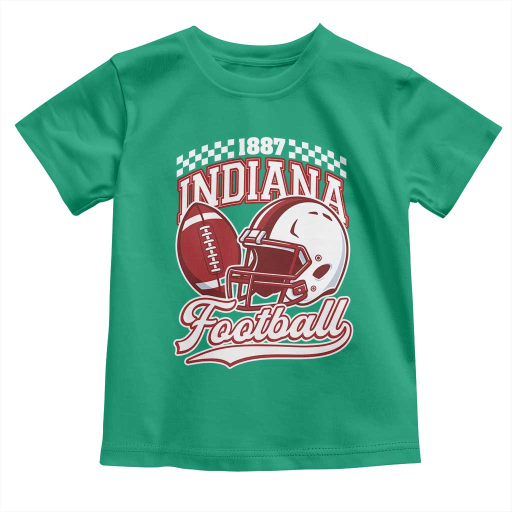 Indiana Pride Football Lover Toddler T Shirt Retro IN for Sport Fans TS02 Irish Green Print Your Wear