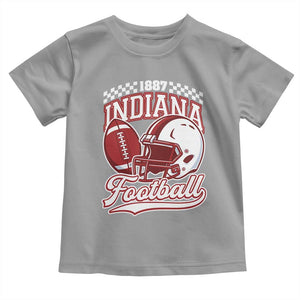 Indiana Pride Football Lover Toddler T Shirt Retro IN for Sport Fans TS02 Sport Gray Print Your Wear