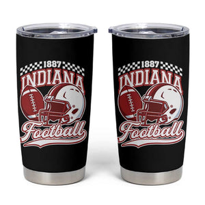 Indiana Pride Football Lover Tumbler Cup Retro IN for Sport Fans TS02 Black Print Your Wear