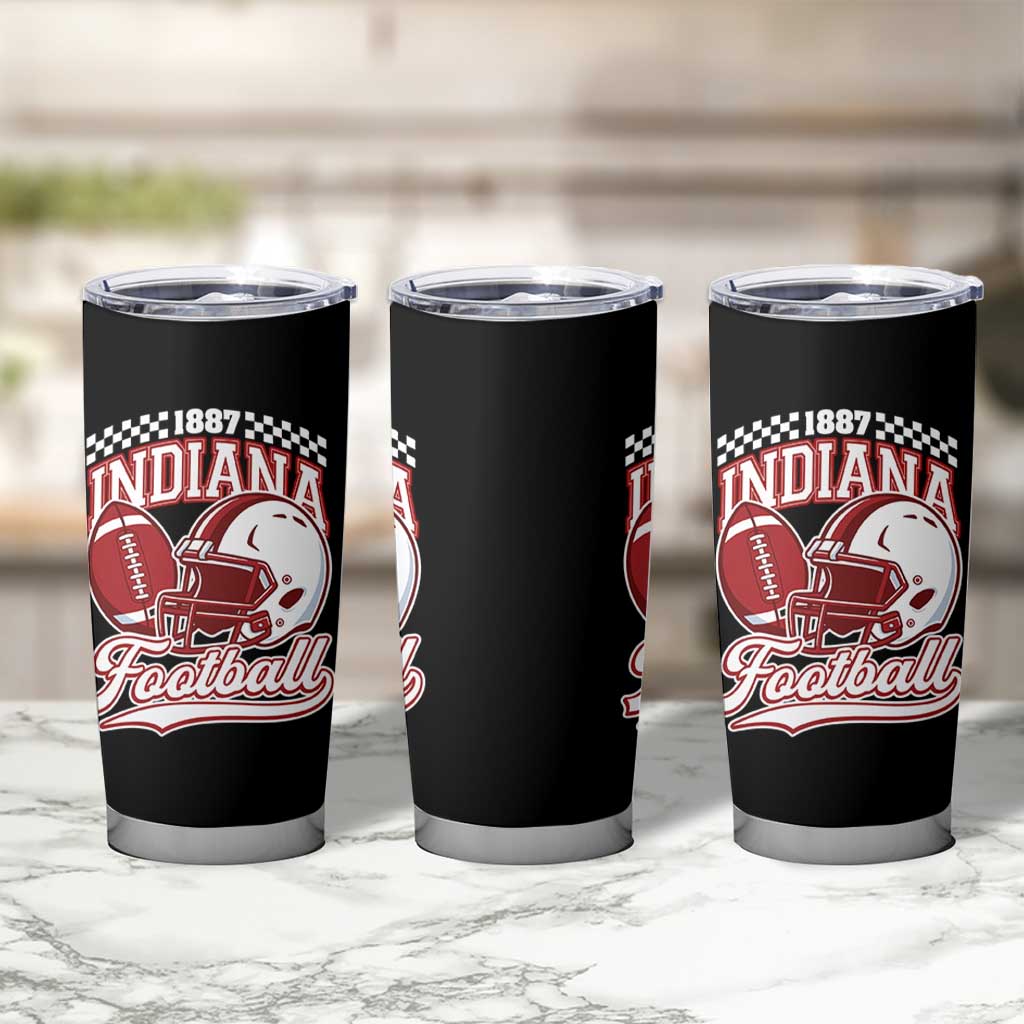 Indiana Pride Football Lover Tumbler Cup Retro IN for Sport Fans TS02 Print Your Wear