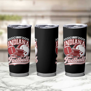 Indiana Pride Football Lover Tumbler Cup Retro IN for Sport Fans TS02 Print Your Wear