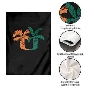 Vintage Classic 90s Miami Palm Trees UM Garden Flag Tropical Game Day Football Fan TS02 Print Your Wear