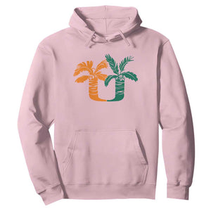 Vintage Classic 90s Miami Palm Trees UM Hoodie Tropical Game Day Football Fan TS02 Light Pink Print Your Wear