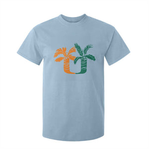 Vintage Classic 90s Miami Palm Trees UM T Shirt For Kid Tropical Game Day Football Fan TS02 Light Blue Print Your Wear