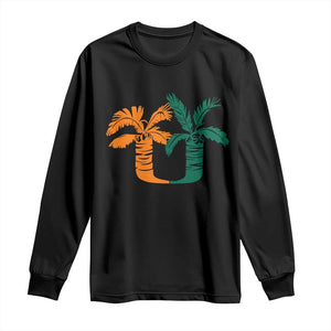 Vintage Classic 90s Miami Palm Trees UM Long Sleeve Shirt Tropical Game Day Football Fan TS02 Black Print Your Wear